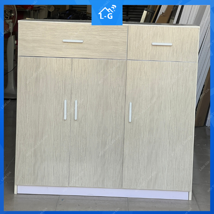 TỦ GIÀY DÉP NHỰA ĐÀI LOAN 3 CÁNH MỞ + 2 HỘC